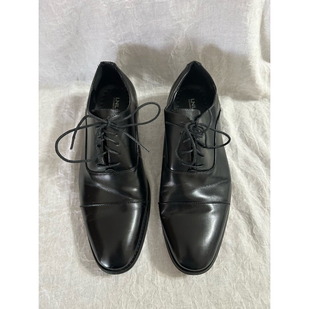 Unlisted Kenneth Cole Men's Dress Shoes Black Size 10.5 Half Time Oxford Lace Up - Picture 2 of 7